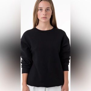 American Apparel Flex Fleece Crew Unisex Size XS Black BRAND NEW NEVER WORN